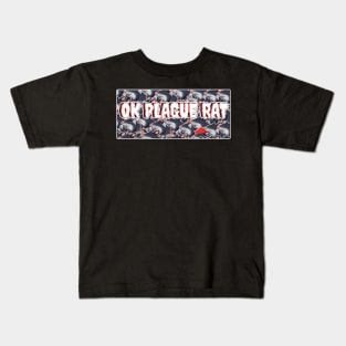 OK Plague Rat One Red Hat Crowd Design Print Wide Bar Kids T-Shirt